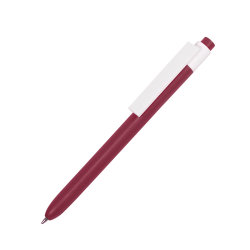Ручка шариковая RETRO, пластик (бордовый, белый)