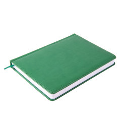 Ежедневник недатированный Campbell, А5,  зеленый, белый блок (зеленый)